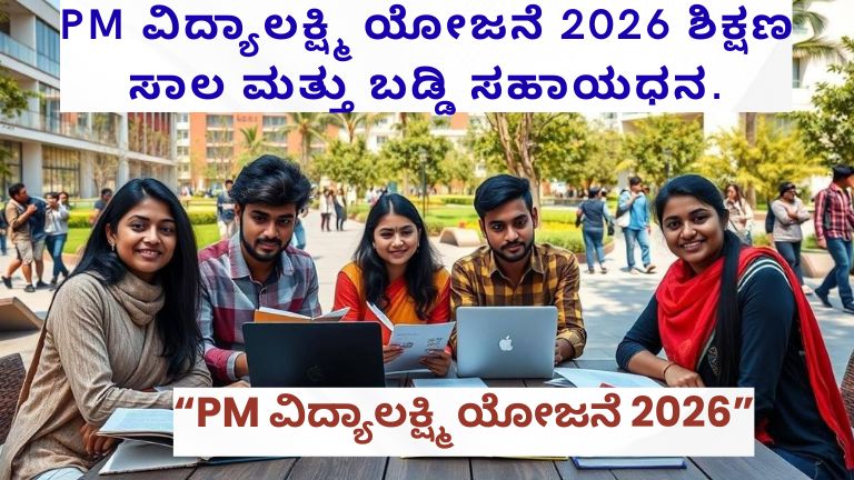 PM ವಿದ್ಯಾಲಕ್ಷ್ಮಿ ಯೋಜನೆ 2026 ಶಿಕ್ಷಣ ಸಾಲ ಮತ್ತು ಬಡ್ಡಿ ಸಹಾಯಧನ.